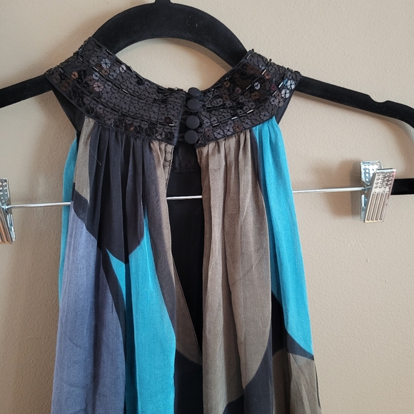 Zara lined silk halter dress, size M - Picture 3 of 15